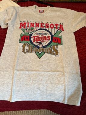 Minnesota Twins Champions Graphic Tee - Gray 1991 AL World Series Champions